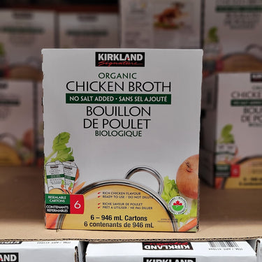 Image of Kirkland Organic Chicken Broth - 6 x 946 Grams